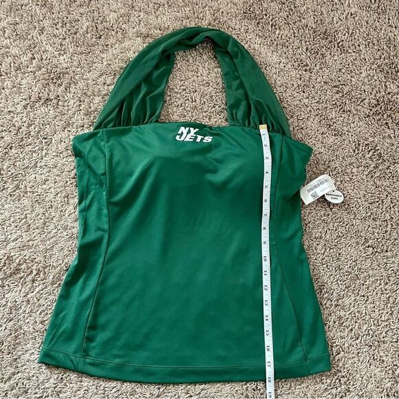 NFL All Sport Couture Green New York Jets Sports First Down Halter Top SZ L NWT - Picture 8 of 11